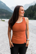 Aerial Ribbed Tank Top Mauve