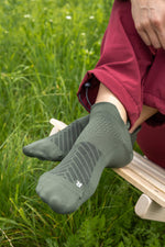 Breeze Hike Low Ankle Socks Moss Green