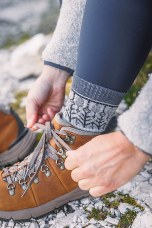 Abisko Wandersocken aus Merinowolle - Dawn