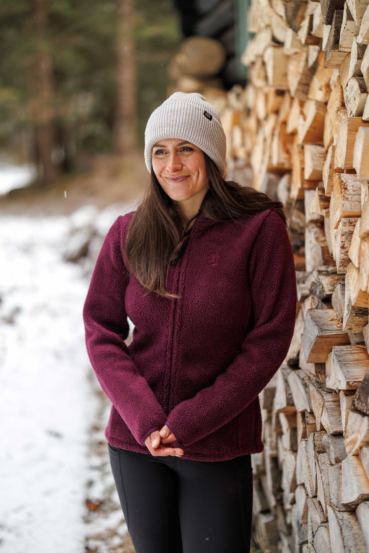 Sherpa Hoody Burgundy