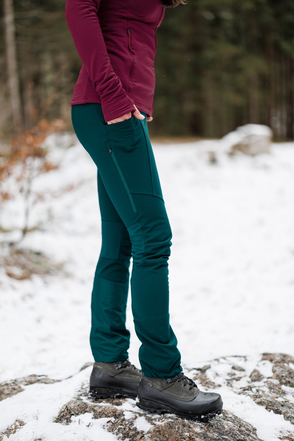 APEX Winter Pocket Leggings Teal Green