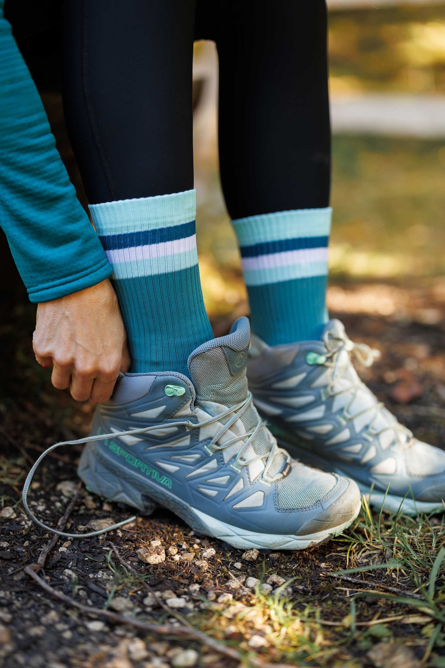 Anda Summit Hike Crew Socks - Lagoon