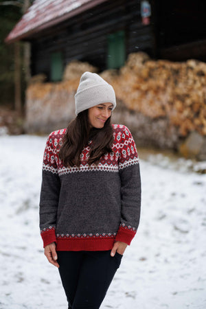 Svalbard Knit Sweater - Winterberry