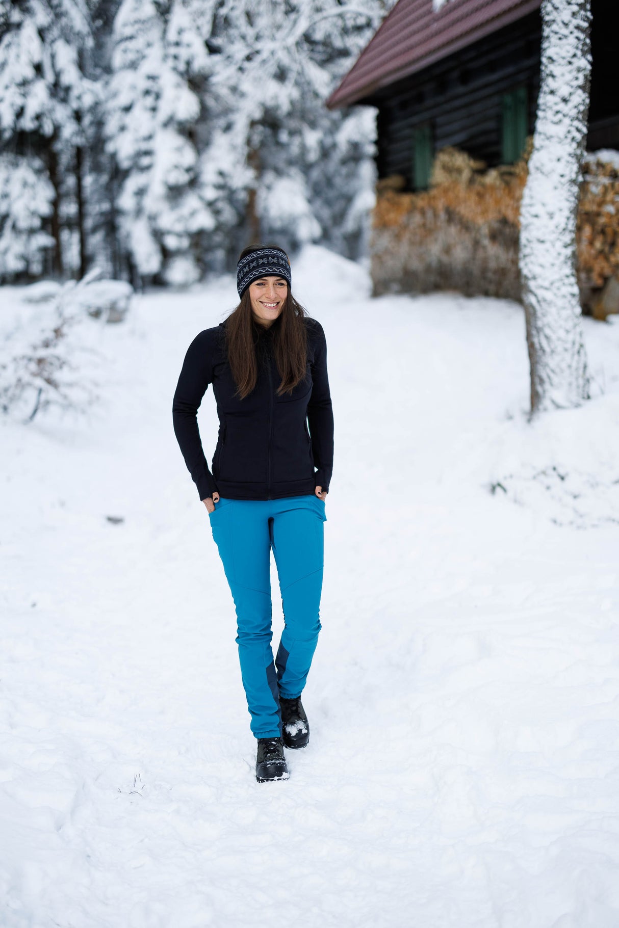 APEX zimske pajkice z žepi Ice Blue