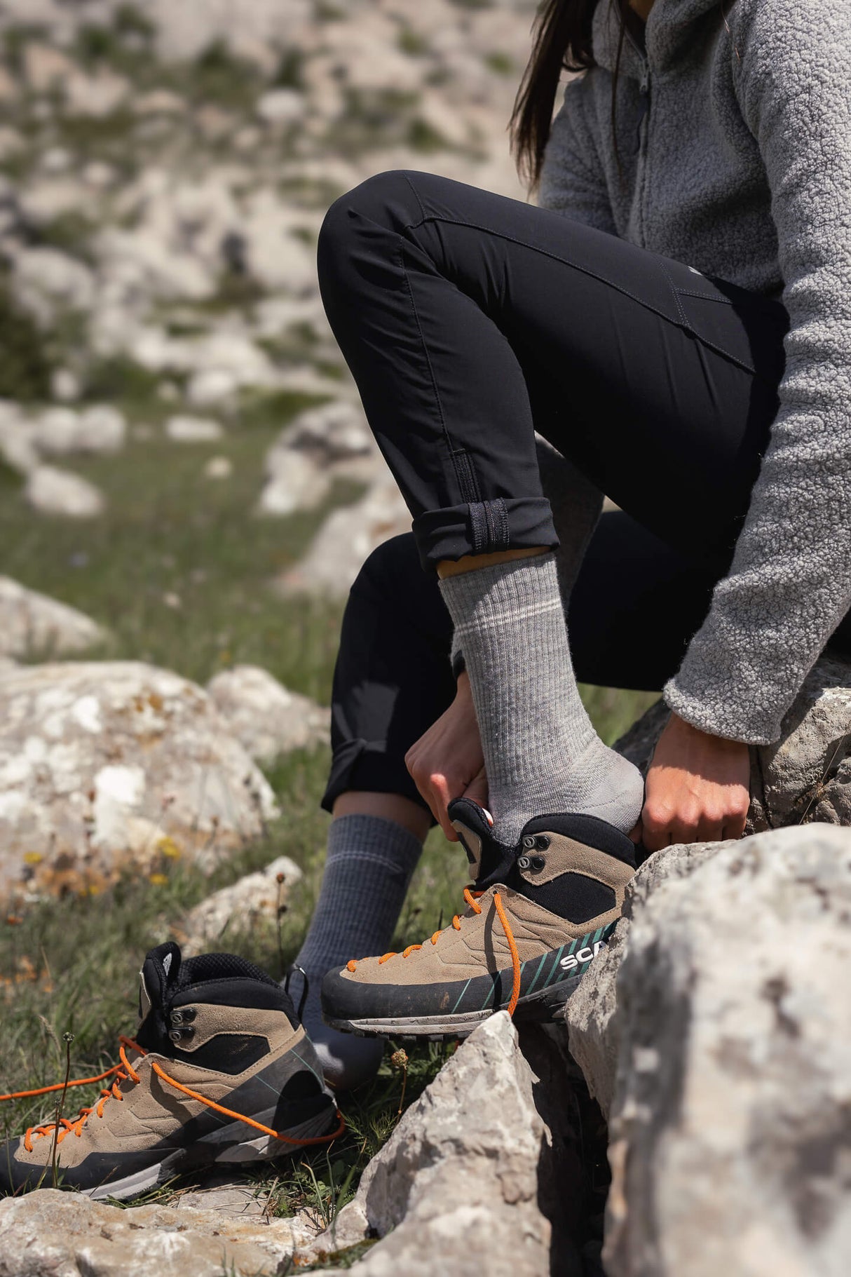 Seceda Light Merino Crew Socks Sand