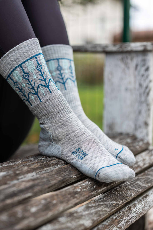 Abisko Wandersocken aus Merinowolle - Frost