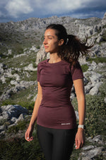 Merino T-shirt Aubergine