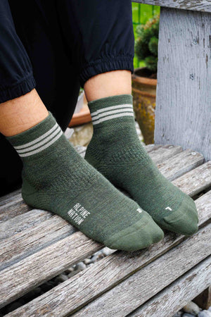 Seceda Light Merino Mid Crew Socks Moss Green