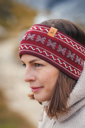 Abisko Knitted Headband Lingonberry