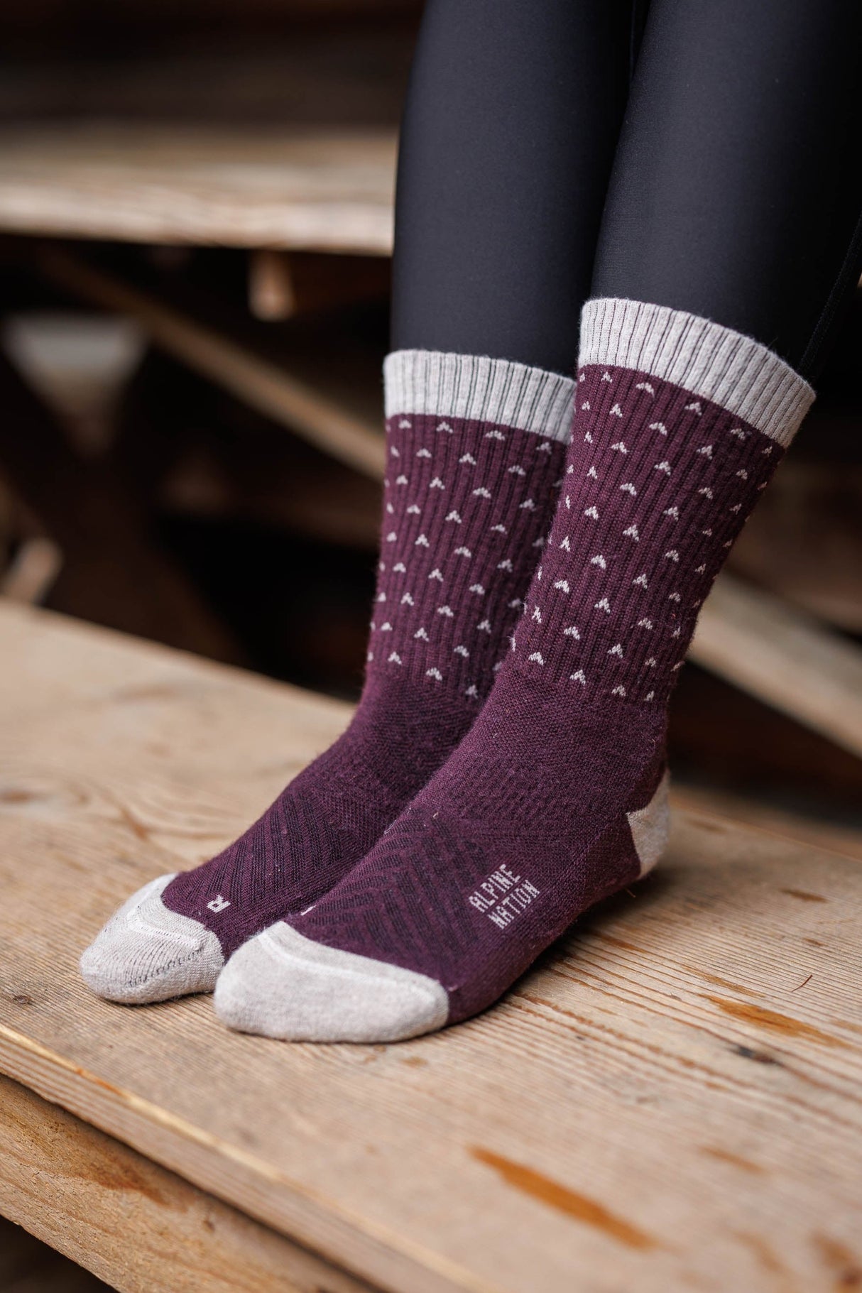 Abisko Merino Socks - Winterberry