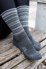 Abisko Wandersocken aus Merinowolle - Arctic Night