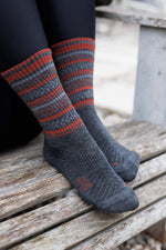 Abisko Wandersocken aus Merinowolle - Copper