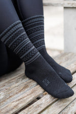 Abisko Wandersocken aus Merinowolle - Charcoal