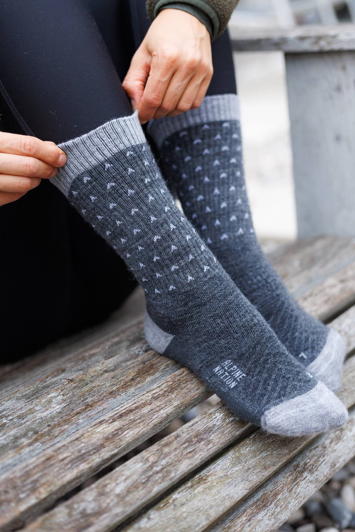 Abisko Merino Socks - Snowflake