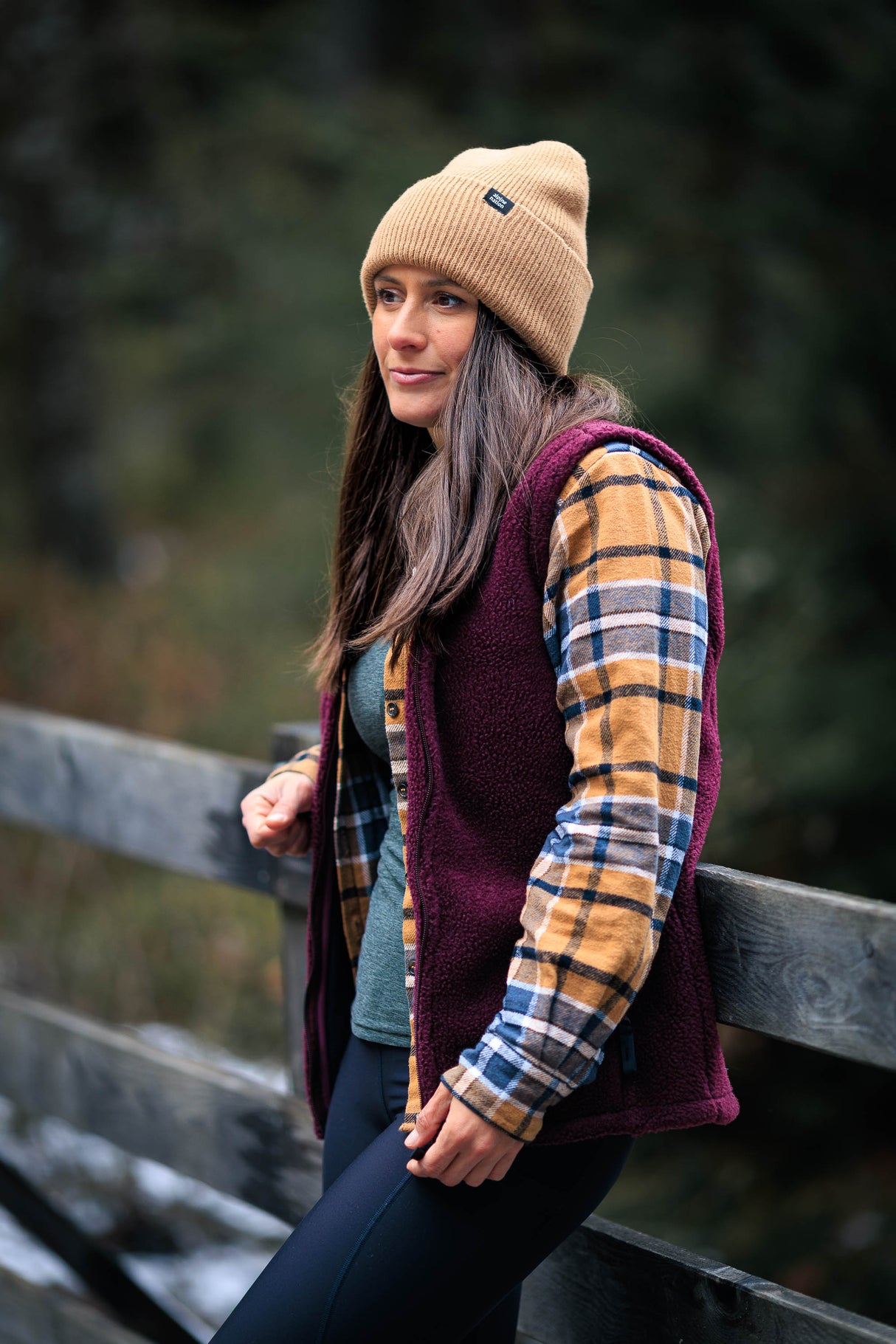 Sherpa Vest Burgundy