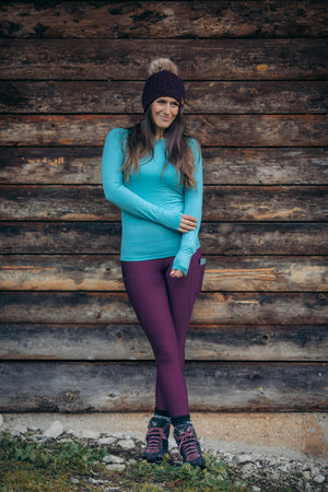 Rise Thermo Pocket Leggings Dark Plum - Tall (+7cm)