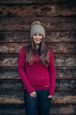 Merino Long Sleeve Tee Ruby Red