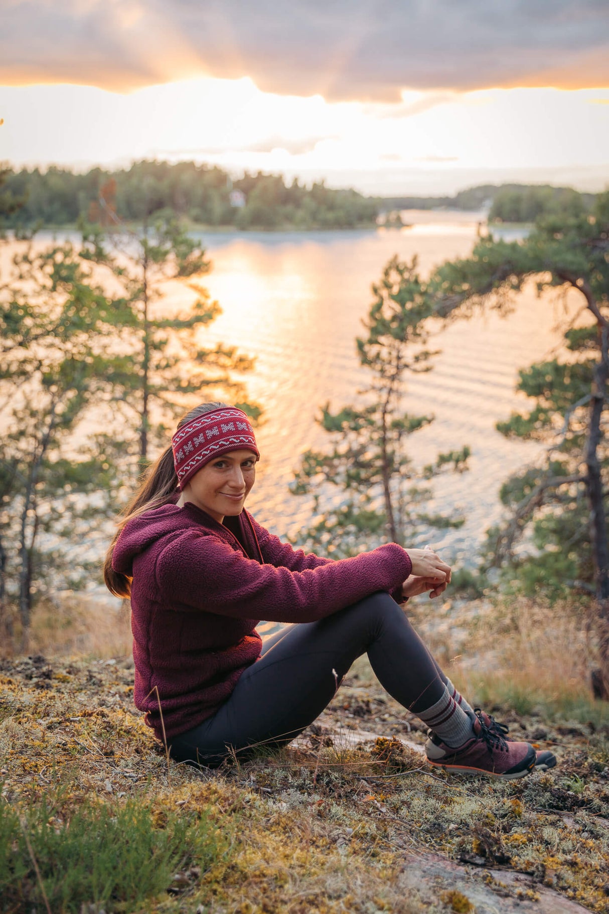 Sherpa Hoody Burgundy