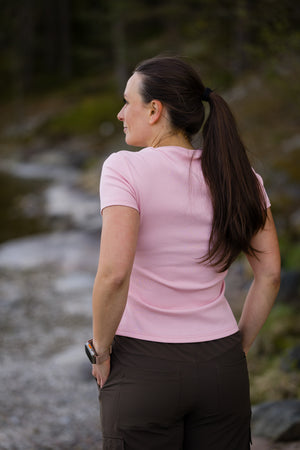 Riva Ribbed T-shirt - Rose