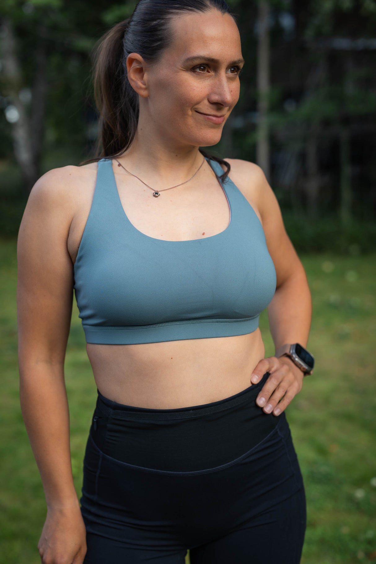 Strappy Sports Bra Petrol
