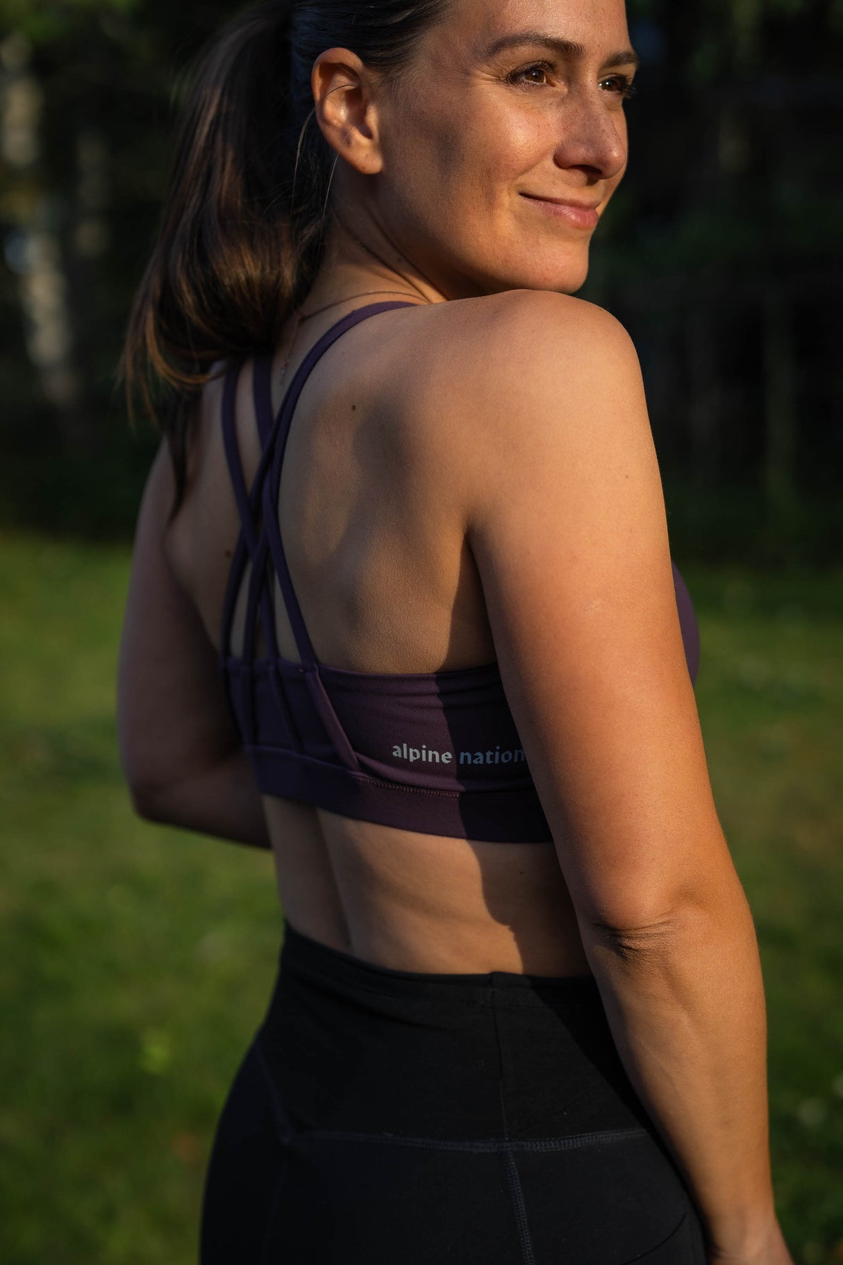 Strappy Sports Bra Grape
