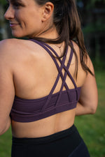 Strappy Sports Bra Grape