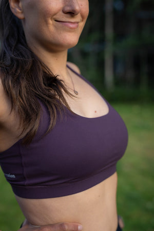 Strappy Sports Bra Grape