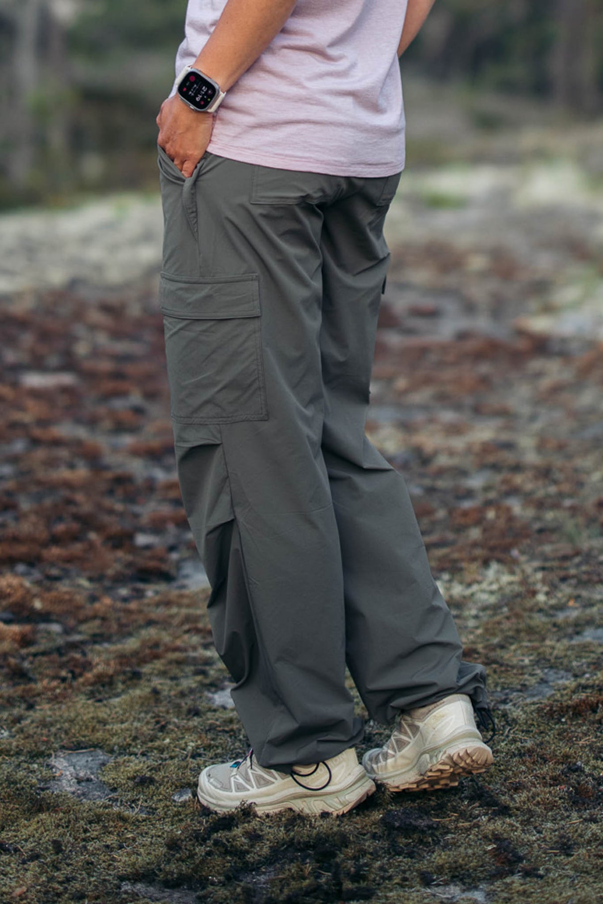 pantaloni Parachute - Olive