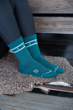 Abisko Wandersocken aus Merinowolle - Emerald