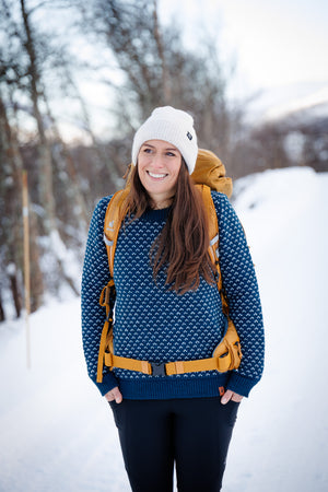 Seceda pleten pulover - Arctic Blue