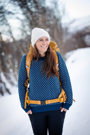 Seceda pleten pulover - Arctic Blue