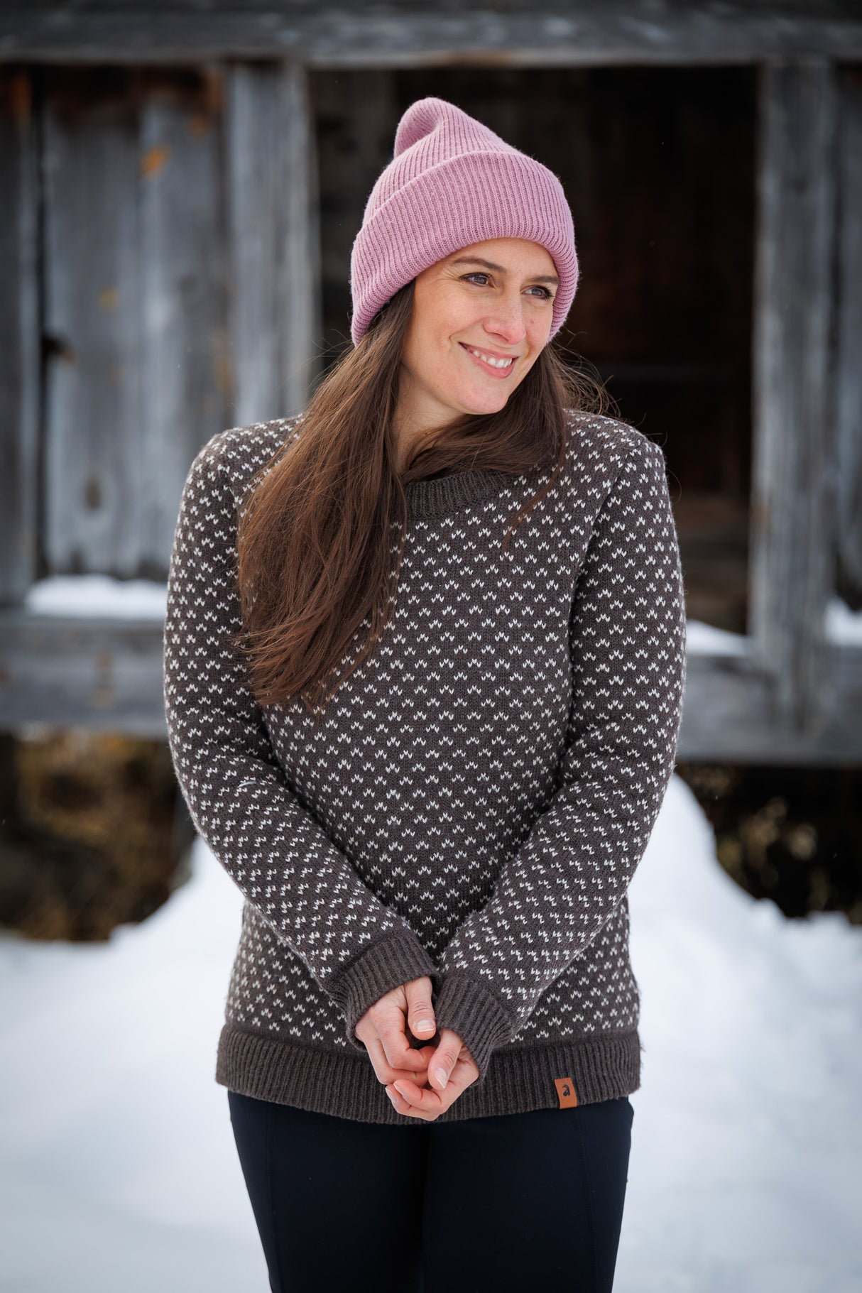 Seceda pleten pulover - Mocha