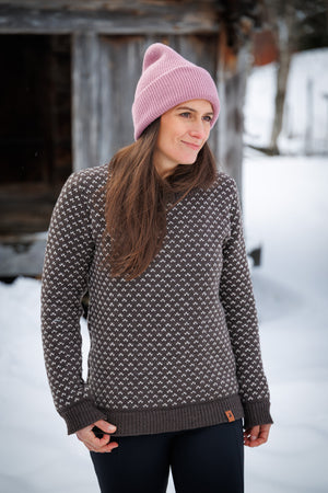 Seceda pleten pulover - Mocha