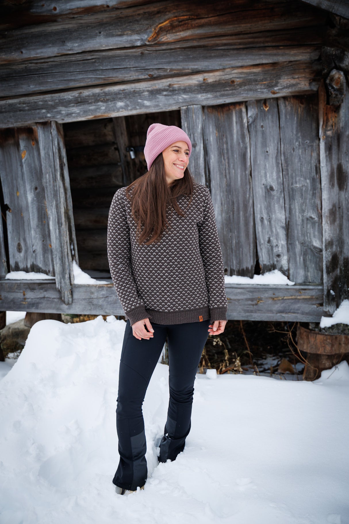 Seceda pleten pulover - Mocha