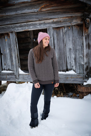 Seceda pleten pulover - Mocha