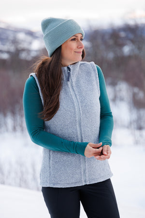 Alpine Wool Vest Stone Grey