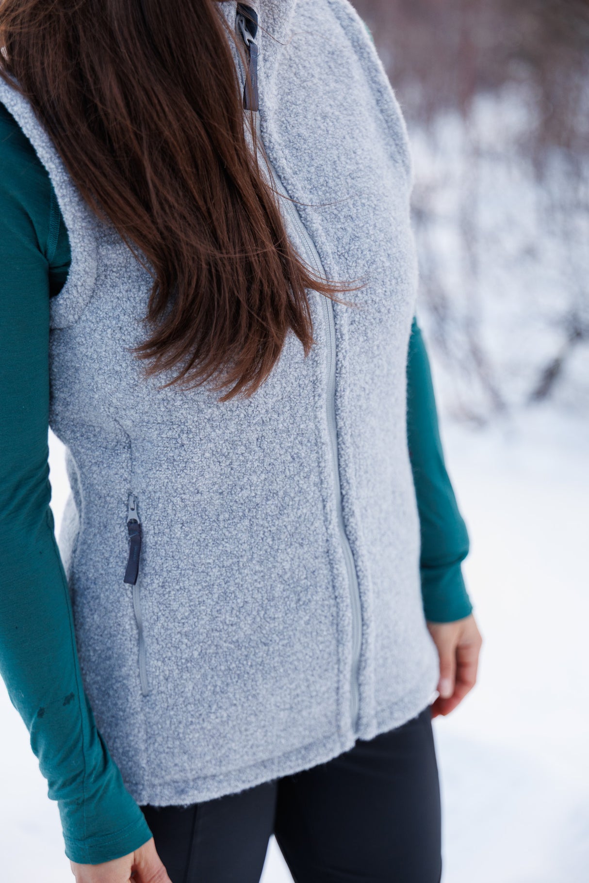 Alpine Wool Vest Stone Grey