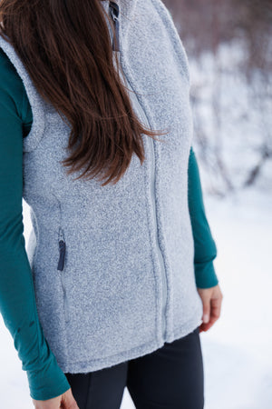 Alpine Wool Vest Stone Grey