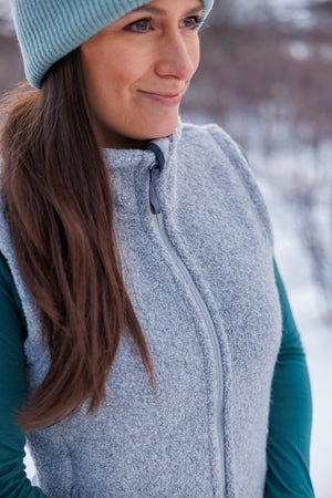 Alpine Wool Vest Stone Grey