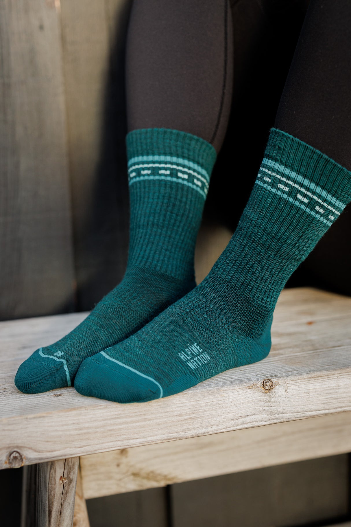 Seceda Light Merino crew čarape Stone