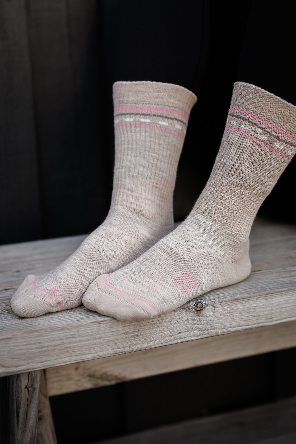 Seceda Light Merino crew čarape Stone