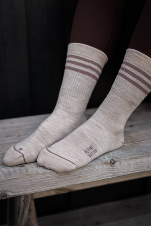 Seceda Light Merino calze crew Stone
