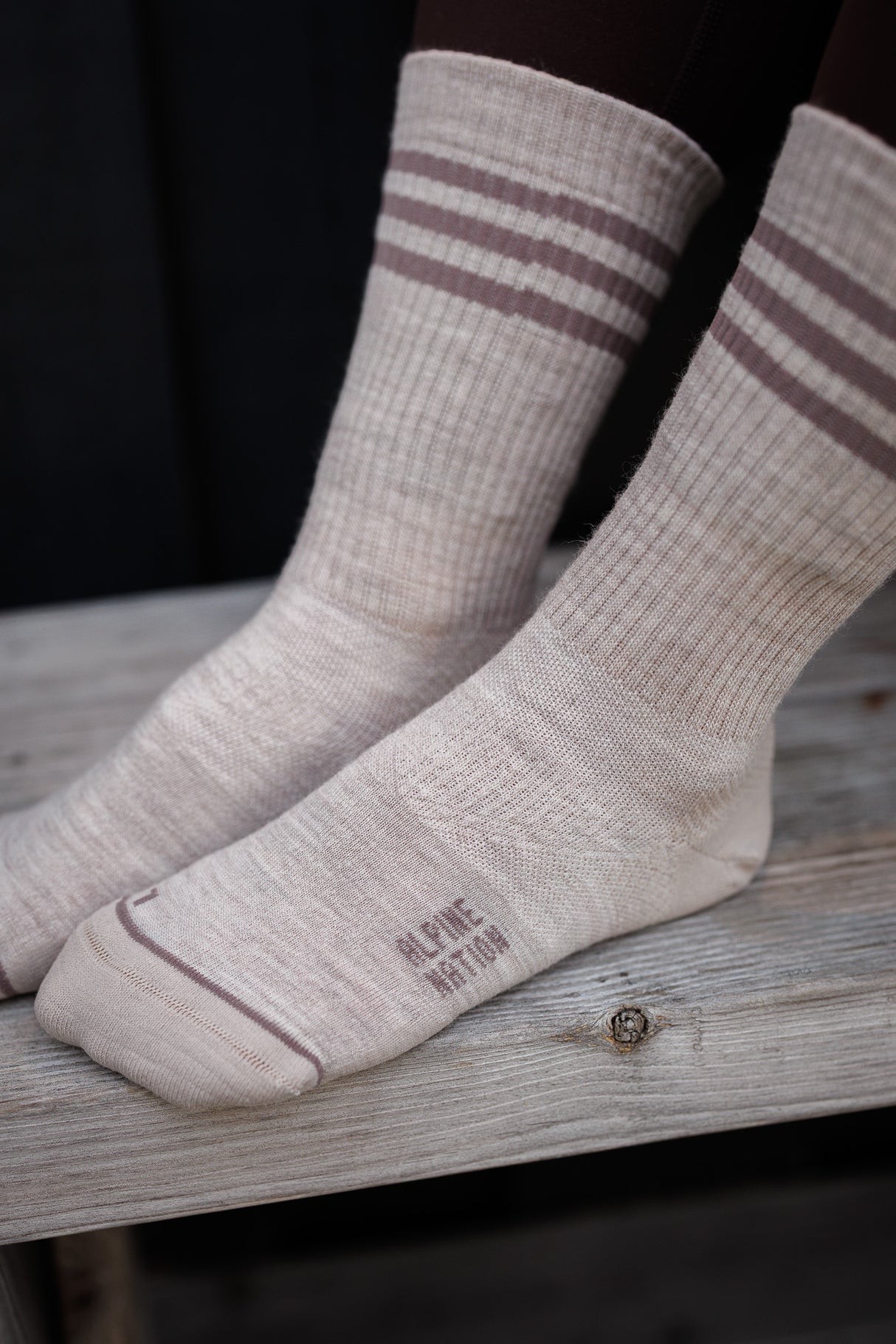 Seceda Light Merino calze crew Stone