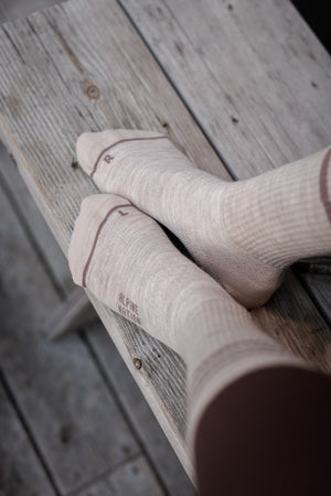 Seceda Light Merino calze crew Stone