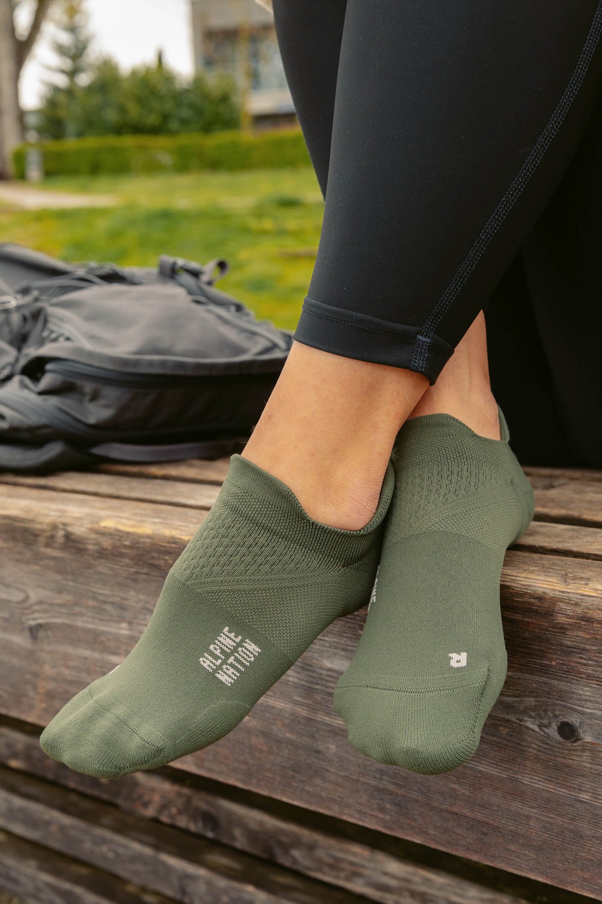 Summit Low Ankle Wandersocken - Moss Green