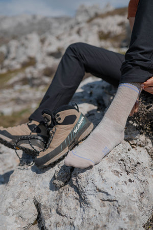 Seceda Light Merino crew čarape Stone