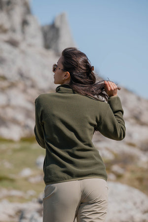 Atlas maglione in pile Moss Green