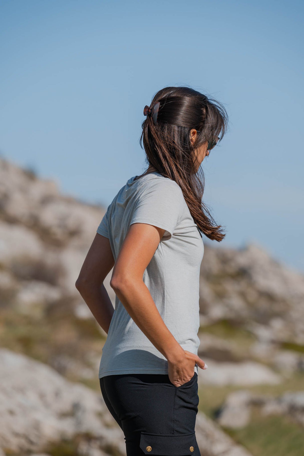 Flow Merino Majica Heather Grey