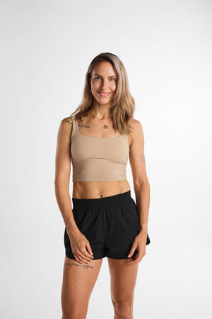 Sierra Crop Top Stone