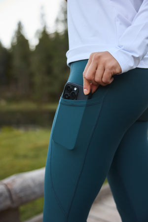 Summit Pocket Leggings Deep Teal